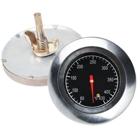 CHOYCLIT Termometer i rustfrit stål, metaltermometer, til grill i rustfrit stål, gasgrill, (60°C - 430°C)[DB] Multicolor