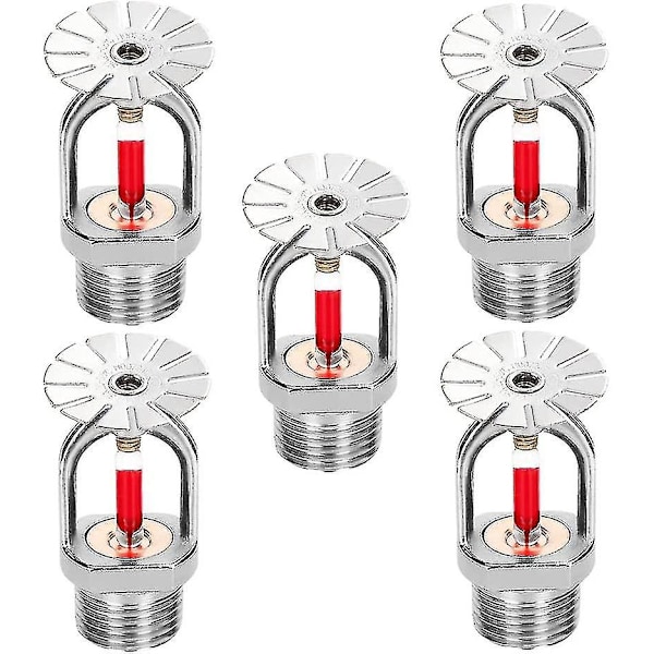 5st brandsprinklerhuvud 3/4 tum hängande typ 155 vattenspray ner 68 mässing sprinklerhuvuden 3/4\" Npt för hemmakontor fabriksbyggnad  [dB}
