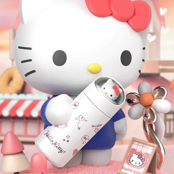 Søt Tegneserie Vannflaske Bærbar Vannflaske Reise Vakuumkolbe til Julegaver Forretningsgaver [DB] Hello Kitty