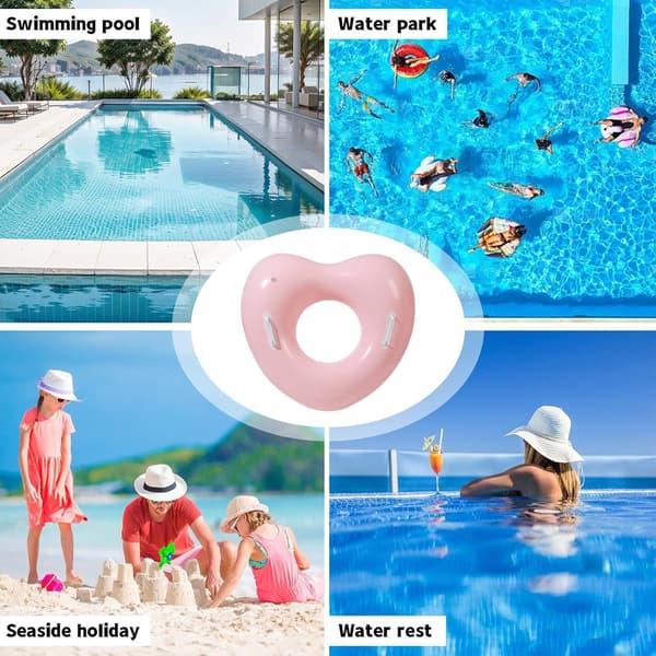 Oppustelig poolflyder | Hjerteformet flyder | Vandtilbehør til dimission (DB)