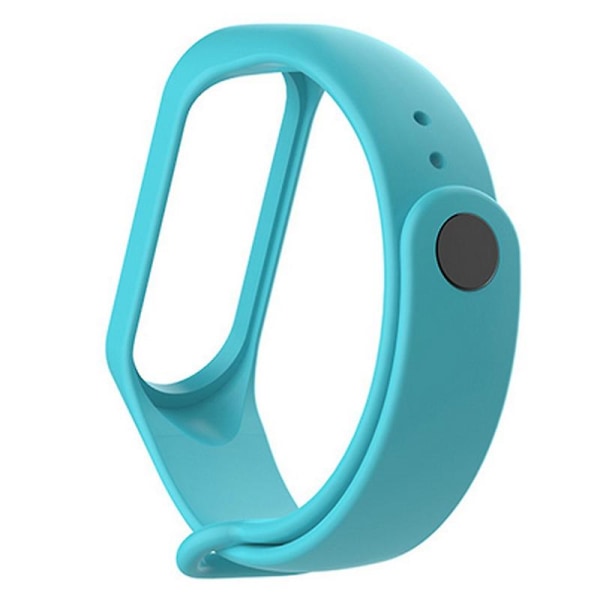 Myk silikon armbånd i helfarge til smartklokke, kompatibel med Xiaomi 3/4 Blue