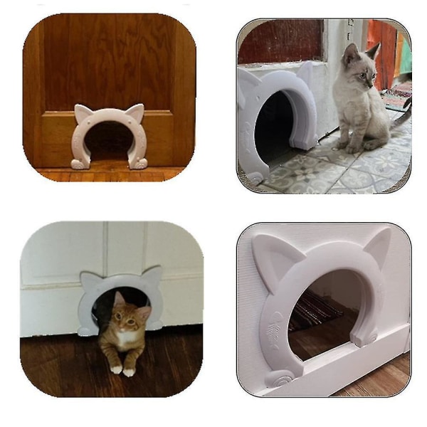 Kissan sisäovi Helppo seurata Ohjeet kissanpentukäytävän oven tunneli (musta)