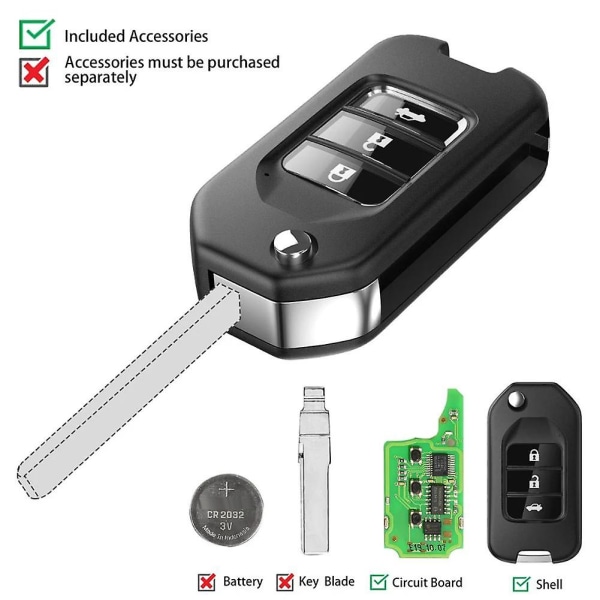 For Xnho00en Universal Wireless Remote Key Fob 3 Buttons For Type For Vvdi Key Tool