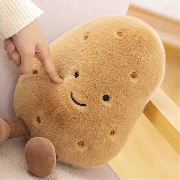 Iso Peruna Pehmolelu - Kawaii Peruna Pehmo - Pehmeä ja Puristettava Ruokatyyny Lelu - Söpö Pehmo [db] Brown
