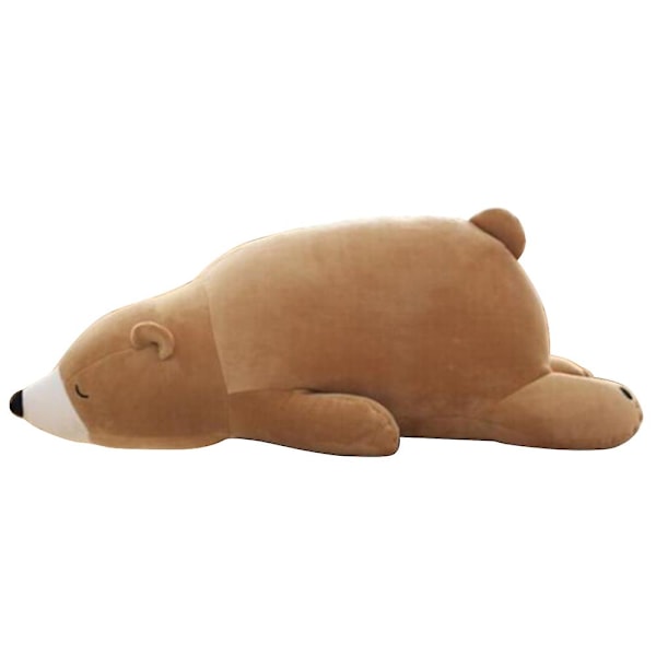 Isbjörn plyschdjur för barn, Kawaii plyschleksak valp fyllning för småbarn söt mjuk DB Brown 35cm