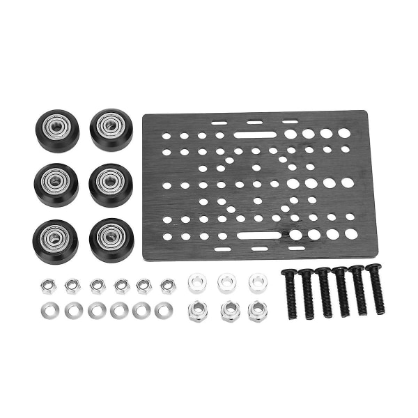 V-spår Portalplatta Set 20-80mm Med V-spår Solid V Hjul Kit För Profiler Cnc Maskin Del 3d Prin