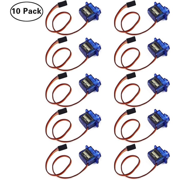 10 stk. SG90 Micro Servo Motor til RC Bil Robot Helikopter Flyvemaskine Fjernbetjening [DB]
