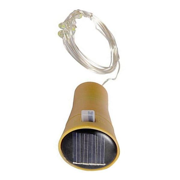 10-pack solcellslampor för vinflaskor, 20 LED-solcellskorkar, koppartråd [DB] red 20LED