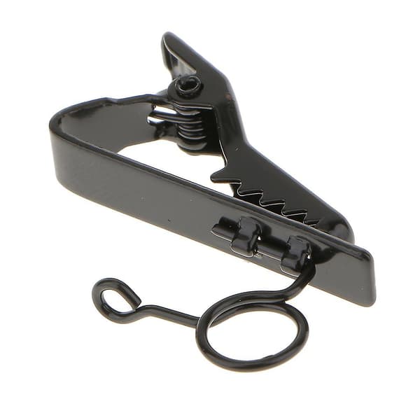 2x Pro Sort Mikroskopisk Klips Til Lavalier Sennheiser Klips {Db} Black
