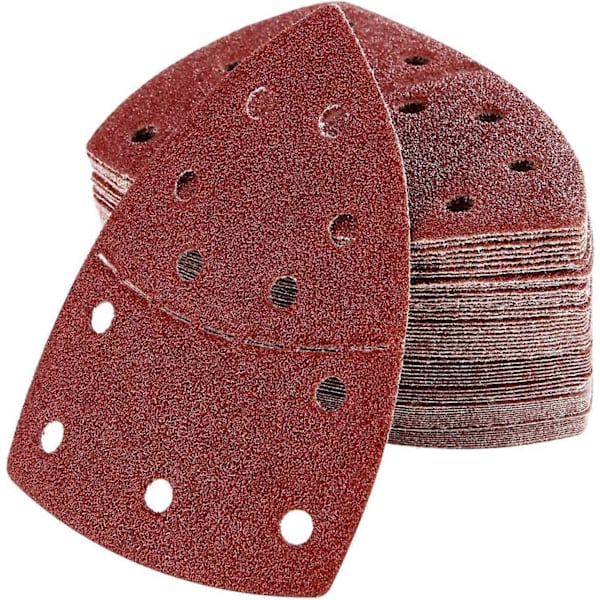 Slibetrekant, til Bosch PSM 100A, PSM 160, PSM 200 AES, PSM 18, PDA 180, PSM 160 A/PSM 80/PRIO, 105 mm x 152 mm, pakke med 60, korn P40/60/80/120/1 [db]