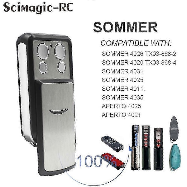 SOMMER 4031 TX08-868-4 4020 4026 TX03-868-2 4011 4021 4025 4035 Garasin oviautomatiikan kaukosäädin 868MHz Rolling Code db as the picture9760