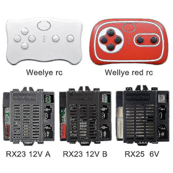 6V/12V RX23 RX18 For Wellye Barne Elektrisk Bil 2.4G Bluetooth Fjernkontroll Mottaker med Myk Start Funksjon Leke Kjøretøy [db] RX23 12V A