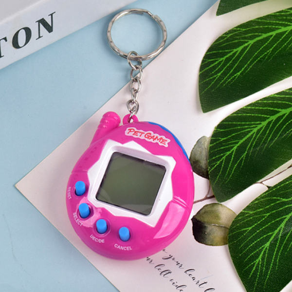 Elektronisk husdjursmaskin handhållen virtuell husdjursmaskin spelmaskin elektronisk leksak husdjursspelmaskin [DB] pink