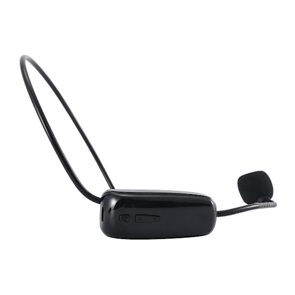 Trådløs mikrofon radio FM headset handsfree mikrofon for høyttaler undervisning turguide salg promo {Db} Black