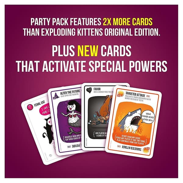 Exploding Kittens Party Pack av Exploding Kittens - Kortspill for Voksne, Tenåringer & Barn - Morsomme Familiespill - Et Russisk Roulette Kortspill [db]