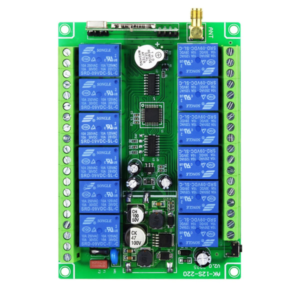 300m Dc12v-48v 12ch Radiostyring Trådløs Fjernbetjening Belysningsstyring [DB] 433MHz