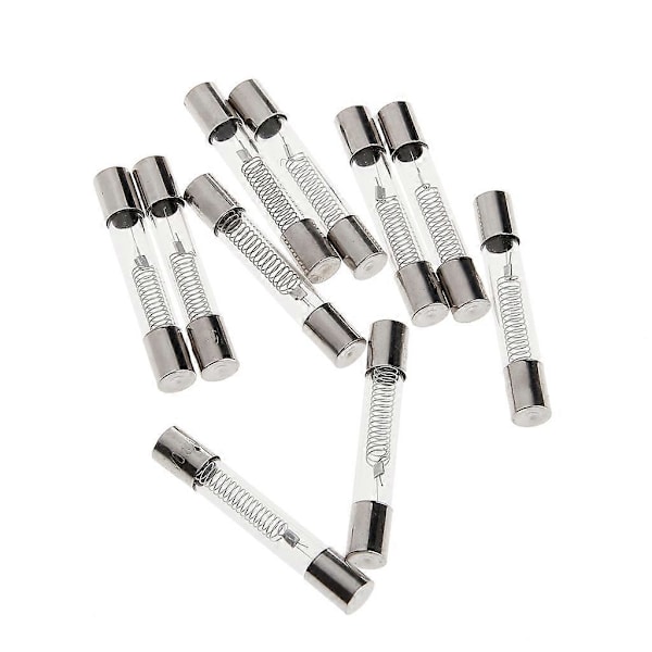 10 stk. 5kv 0.8a 800ma mikrobølgeovn sikring universal patronsikring hurtig sikring [DB] Silver