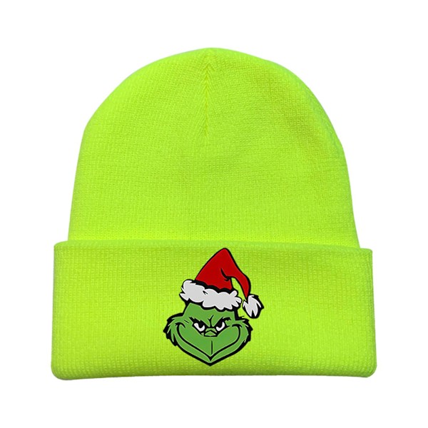 How The Grinch Stole Christmas Knit Beanie Hat Unisex Mens Women Winter Warm Hat {Db}