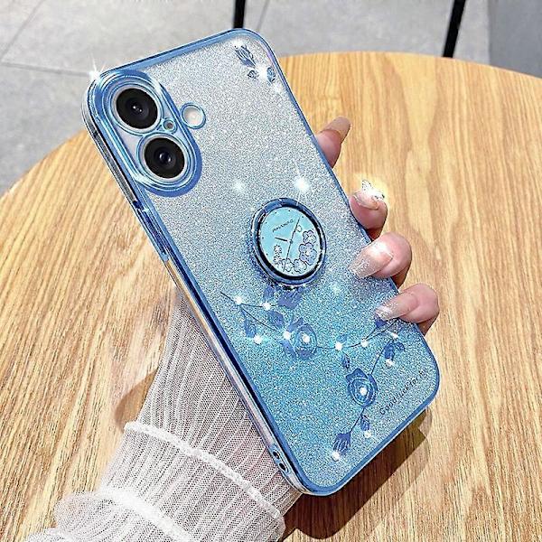 Gradient Blomfodral för iPhone 16 Plus [DB] Blue