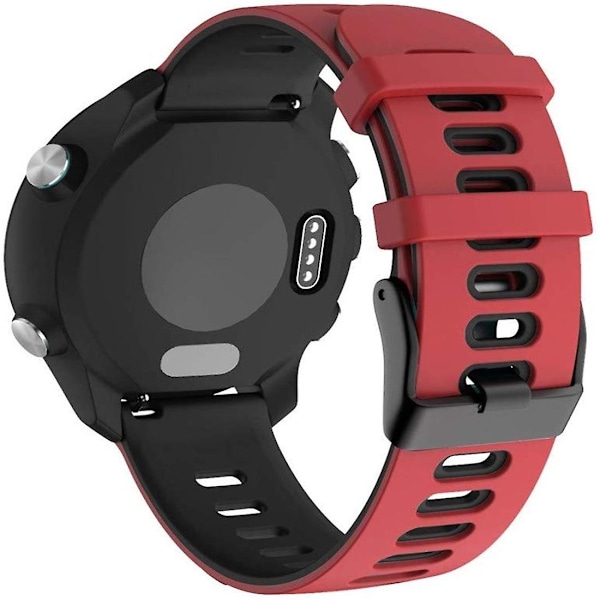 Til Garmin Forerunner 245 Silikon Urrem {Db} Red Black