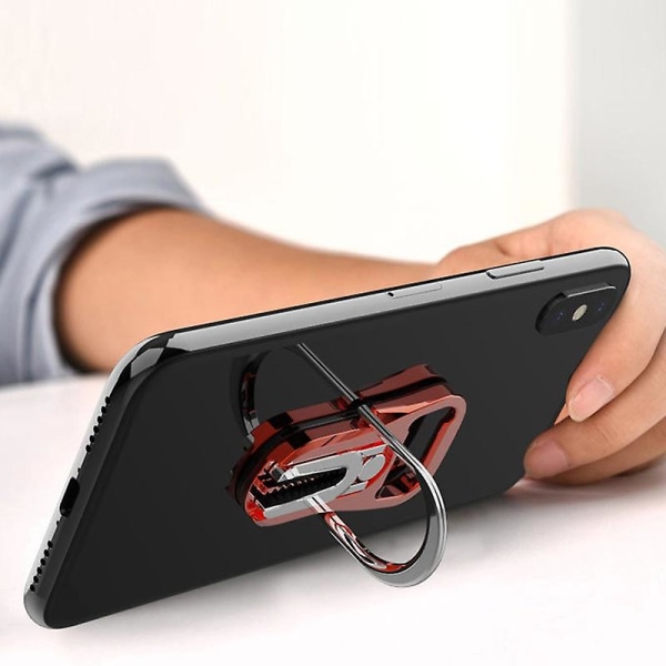 Mobiltelefonhållare Multifunktionell Bärbar Bil Luftventilationsfäste Stativ Finger Ring Bracket Flasköppnare För Smartphone Jikaix Silver