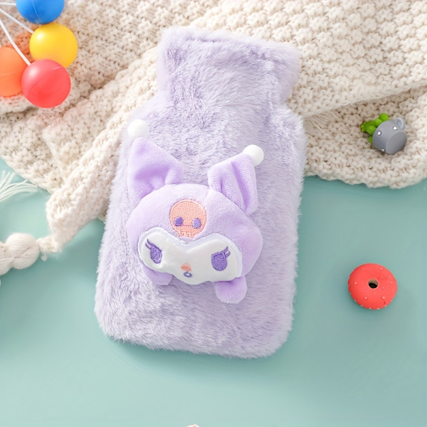 Sanrio Pluss Varmtvannsflaske - Kuromi, My Melody & Cinnamoroll Design | Stor, Tykk Håndvarmer for Koselig Komfort Kulomi