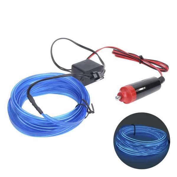 Bil LED-stripe - Dilwe - Ledningrør - Blå - 3 meter - Energibesparende Blue