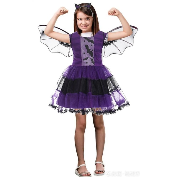 110 cm stil 2 jenter heksekostyme, Kids Spider Fancy Dress Up, Halloween-antrekk