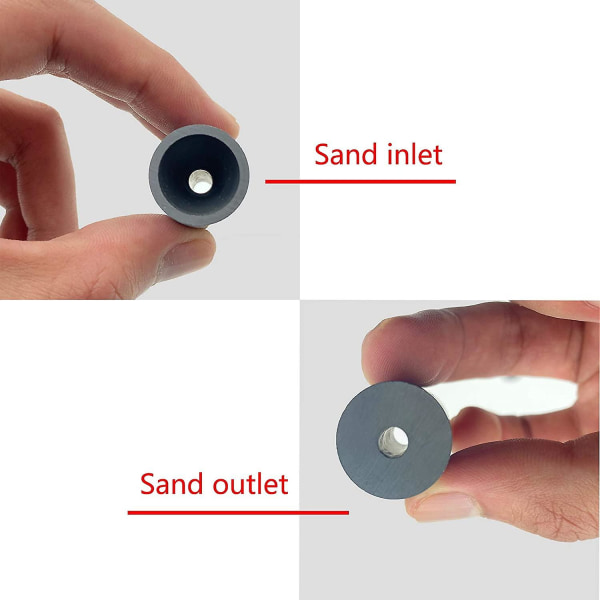 35x20x6mm Borcarbid Luft Sandblæser Dyse Sandblæsning Værktøj Spids Slibende Blæsning Sandblæsning C [DB] Black