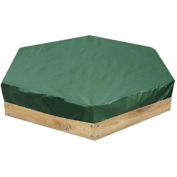 Sandlådeöverdrag Vattentät Dammtät Sandlådepoolskydd Hexagonal Grön Sandlådeöverdrag Med Dragsko [db] 180*150cm