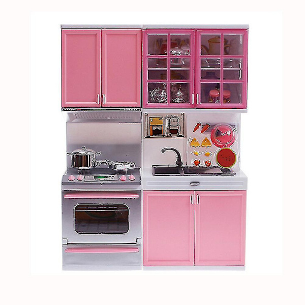 Musta perjantai -tarjoukset Yllätys joululahja Mini Kids Kitchen Leikkiminen Ruokailusetti Kaappi Liesi Tytöt Lelu [ege] -cdsx Db Multicolor