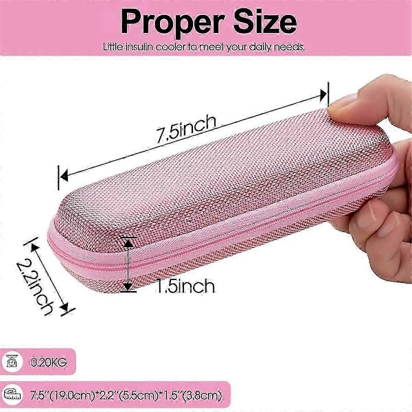 Insulin Kylväska Resefodral, Portabel Insulin Reseväska, Insulin Kylväska Isolerad Organizer kompatibel med Insulinpennor A [db] Pink