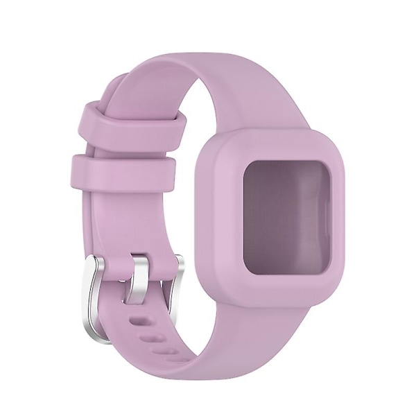 Enkel mjuk silikon handledsrem för klockarmband kompatibel med Garmin Fit Jr3/vivofit Jr.3 Light Purple