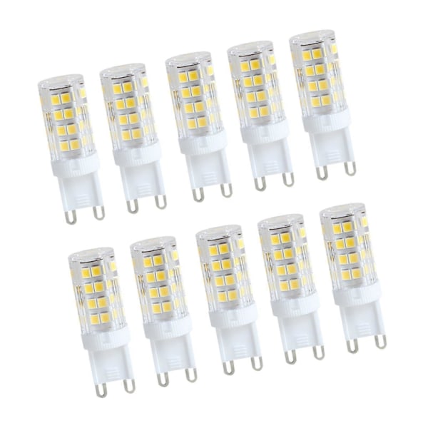 10 stk. G9 LED-pærer 5W Blødt lys Energisk 360 graders strålevinkel Udskiftningspærer Varmt lys [DB] White Light 5x1.6cm