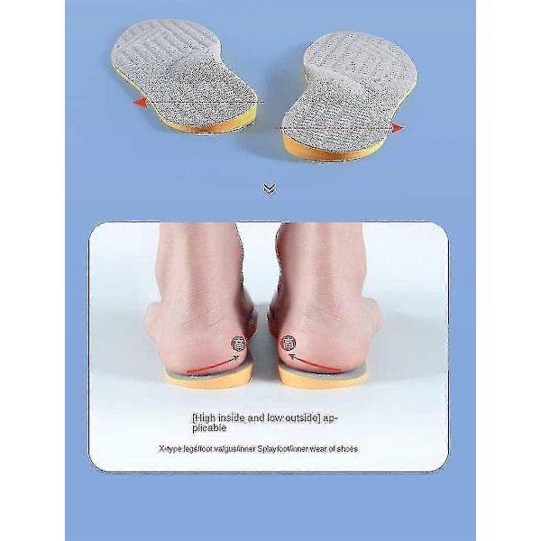 Supinationsåler til Oversupination & Fodjustering Ortopædiske Indlægssåler til Mænd og Kvinder Korrigerende Fodstøtte til Supinationslindring [DB] Black Size 37 38