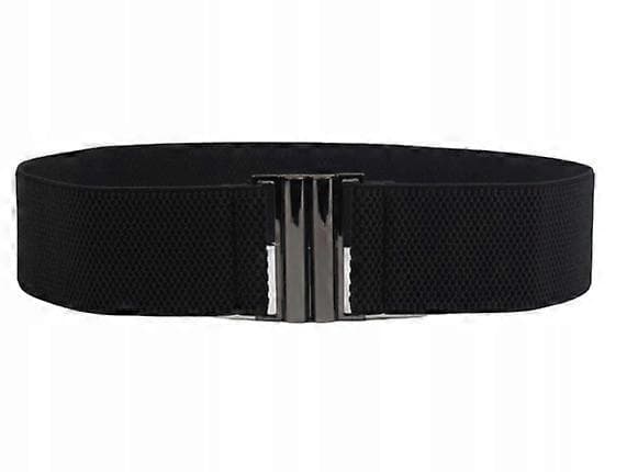 Elastisk svart gummibelte for kvinner, bredt [DB] black
