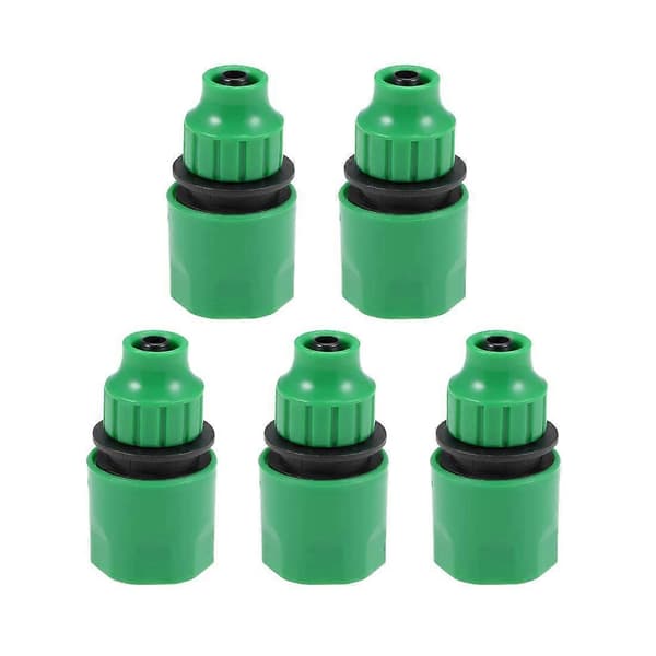 Snabbkoppling Slangadapter Koppling 8mm Innerdiameter Slangrör för Trädgårdsbevattningssystem 5st [DB]