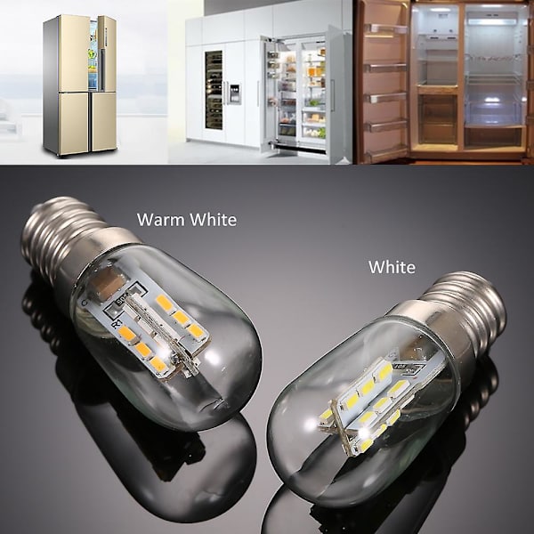 AC220V LED-minijääkaapin valolamppu E12-kantapidike SMD3014 [DB] Warm white