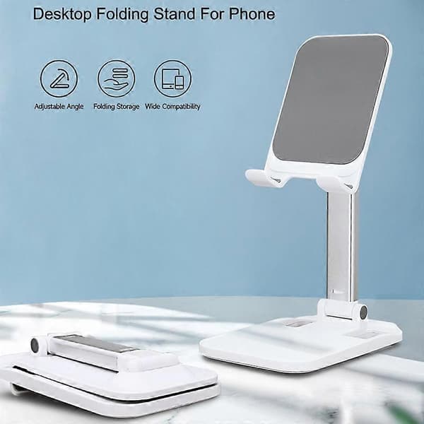 DEVIA Telefonholder Justerbar Foldbar Bordtelefonholder Tablet Vugge Dock til iPhone 16/16 [DB] Multicolor Black