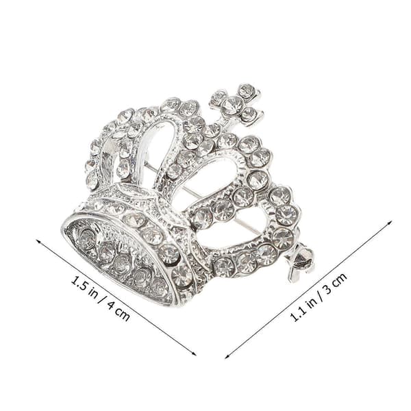 Högkvalitativ Pageant Tiara Kronbrosch för bröllopsfest Silver Dekorativ 1-pack[DB]