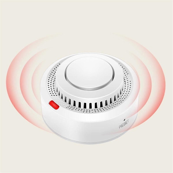 Tuya Smart Zigbee Rökdetektor Smart Hem Brandvarnare Ljud Röksensor Fungerar med Tuya Smart [DB] White