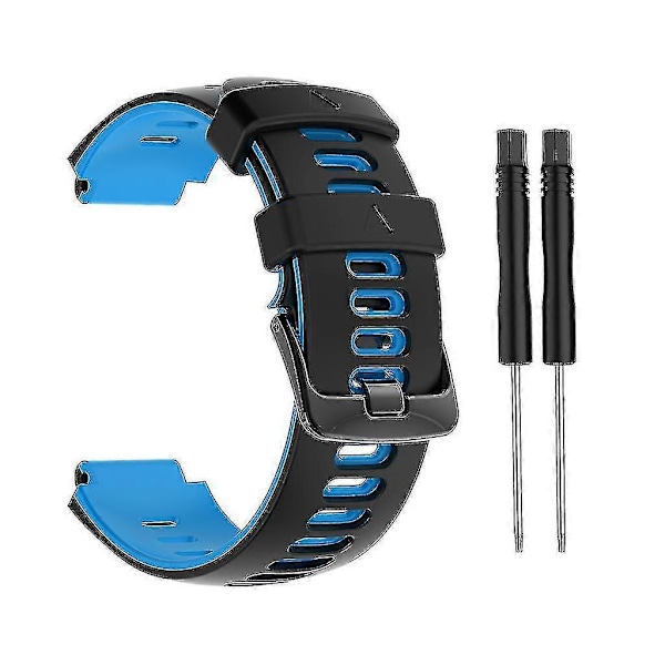 Rem til Garmin-approach S20/s6 Smart Watch Armbånd Silikone Blød Håndledsrem [DB] Black and white