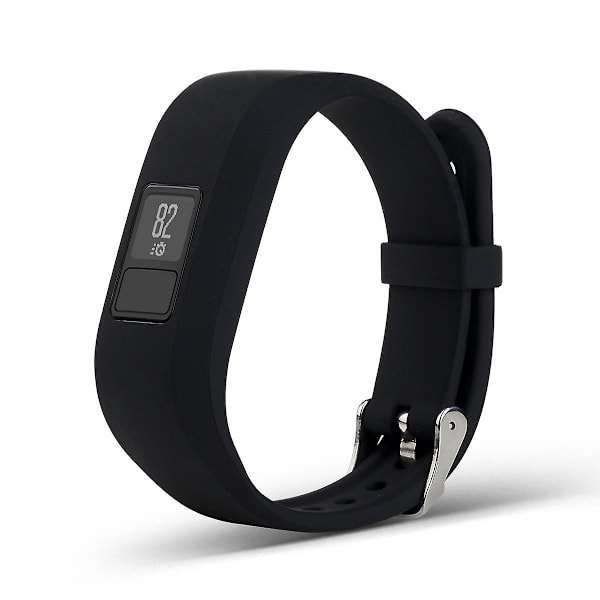 Mjukt Silikonarmband för Garmin Vivofit 3, Justerbart Ersättningsarmband {db} Black Garmin Vivofit 3