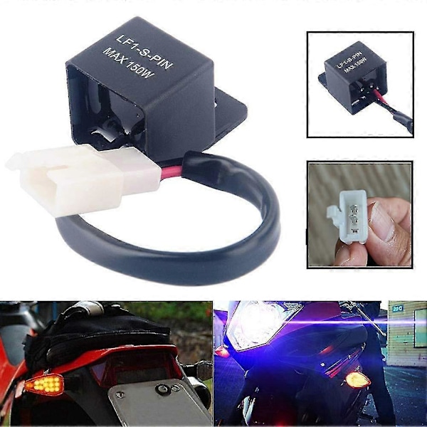 2st 12V 2-pin LED Blinkrelä LF1-S-PIN för Bilar och Motorcyklar, 0.1W-150W Blinkrelä, Blinkrelä [DB]