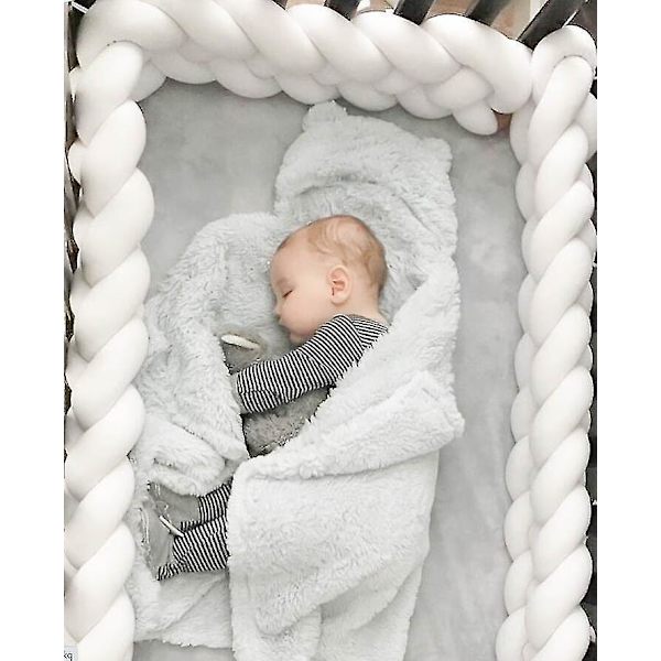 Rl Baby Polstring Vævning Knyttet Bold Pude Twist Flet Baby Seng Søvn Kofanger Dekoration Seng Surround