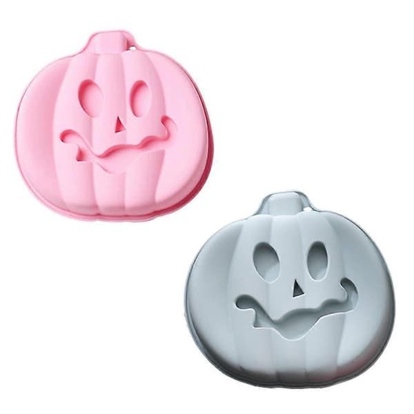Halloween pumpa bakform för tårta 2 st silikonformar[DB]