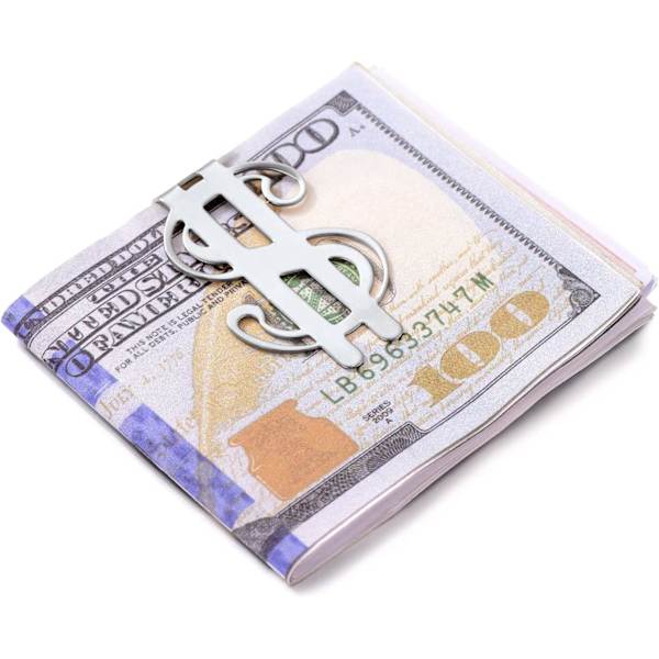 2 st Mäns Metall Plånböcker Kontanter Dollar Forma Plånböcker Rostfritt Stål Plånböcker