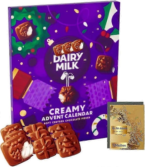 Chokolade Julekalender 2025 - Julechokolader med bløde creme-fyld