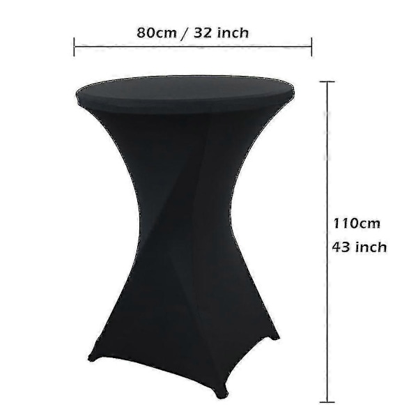 Cocktailbordsöverdrag Stretch Spandex Cocktailbordsöverdrag Duk För Bröllop, Bankett Och Fest [DB] Emerald 80*110cm