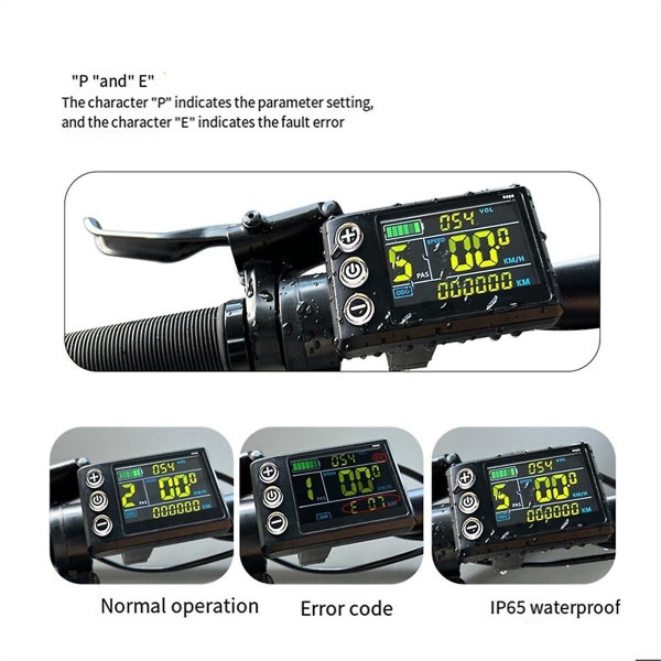 Lcd-s866 Elektrisk cykel Färg Lcd-display Instrument 24v 36v 48v Elektrisk cykel Modifierad Sm-kontakt